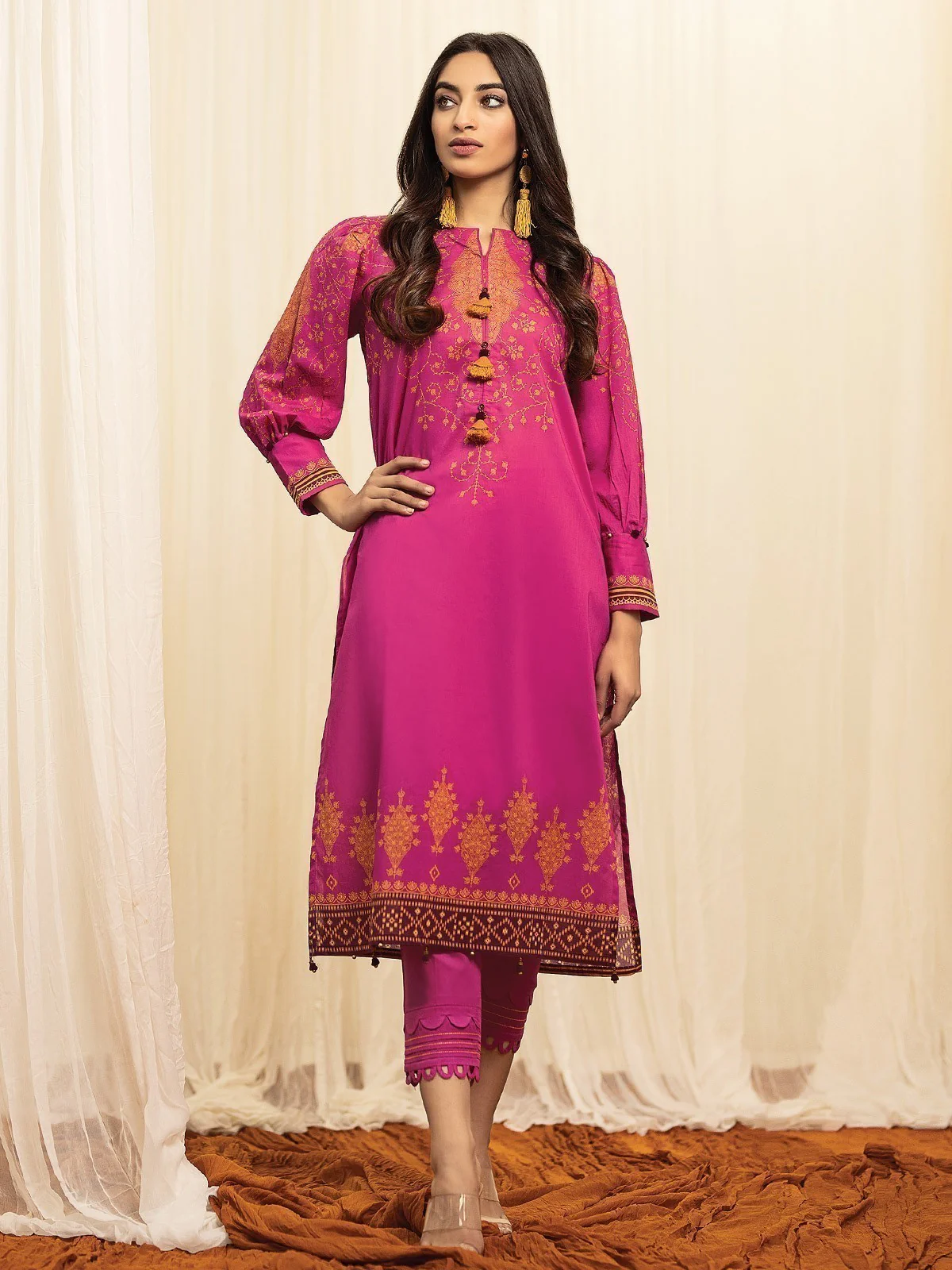 Unstitched Printed Lawn Shirt Trouser - EWU21A1-20555