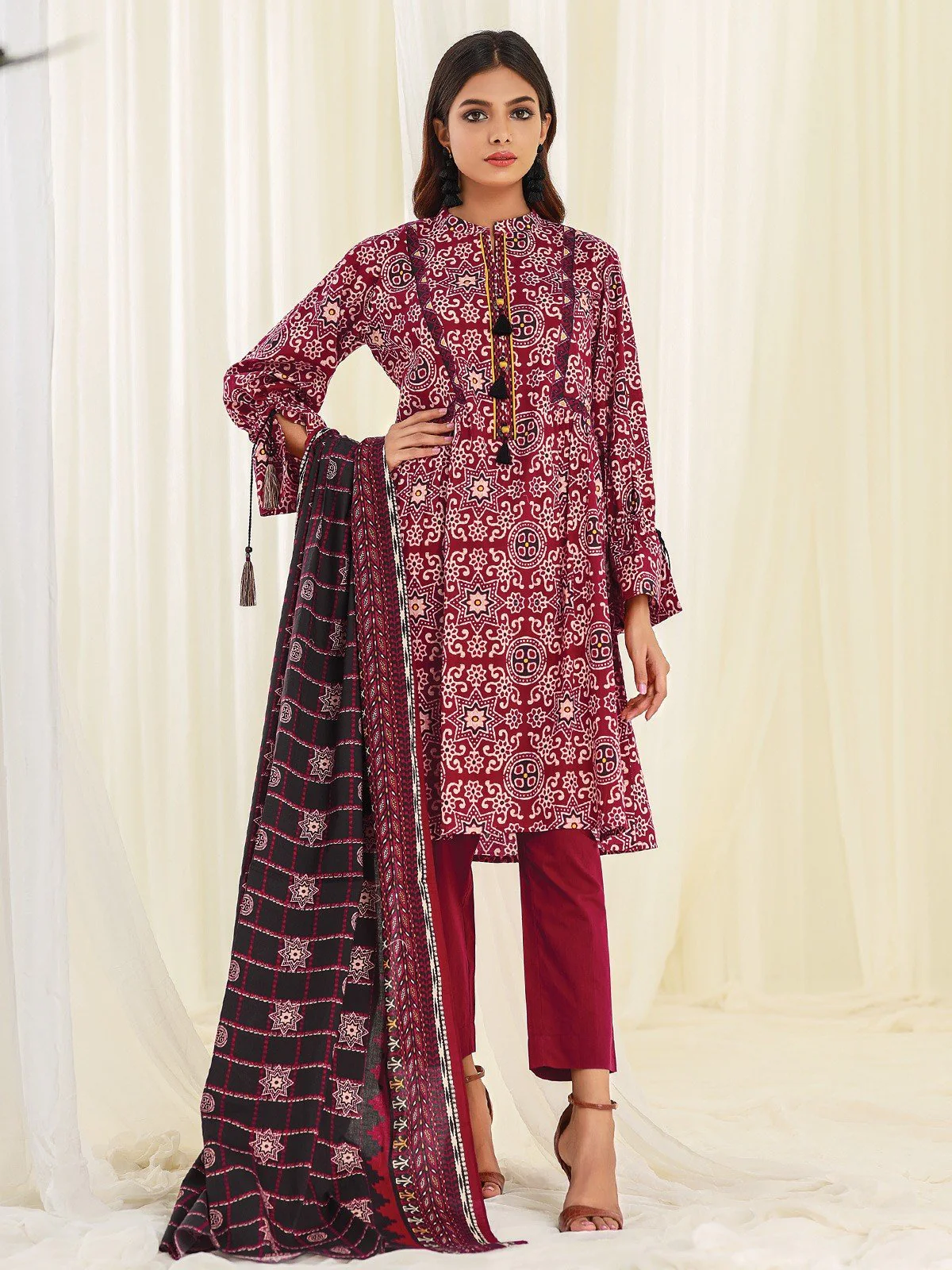 Unstitched Printed Lawn Shirt Dupatta - EWU21A1-20580