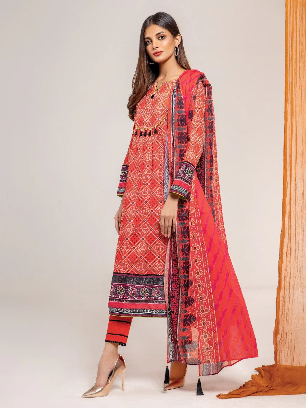 Unstitched Printed Lawn Shirt Dupatta - EWU21A1-20594