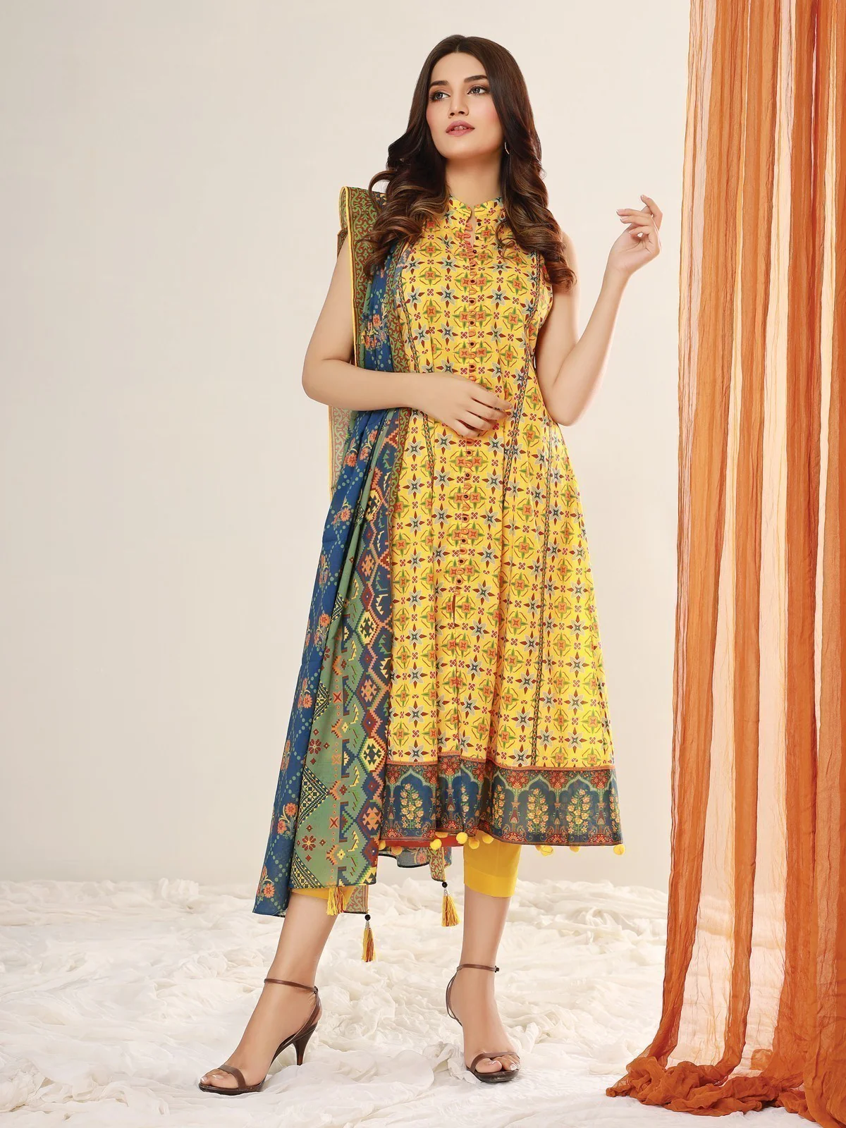 Unstitched Printed Lawn Shirt Dupatta - EWU21A1-20641
