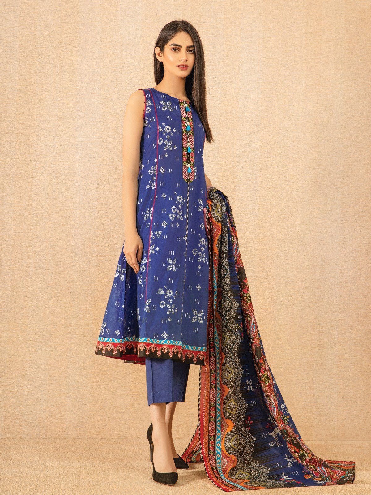 Unstitched Printed Lawn Shirt Dupatta - EWU21A1-20644