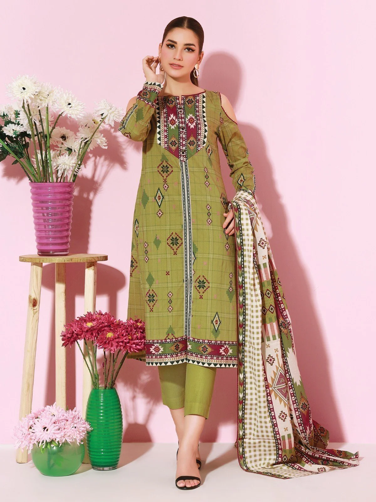 Unstitched Printed Cambric Suit - EWU21A7-21207
