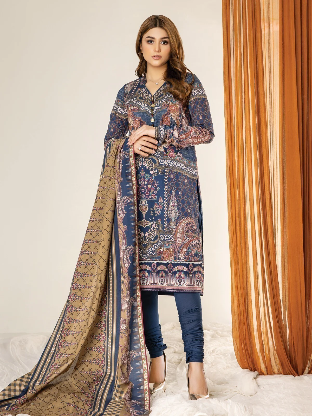 Unstitched Printed Cambric Suit - EWU21A7-21249