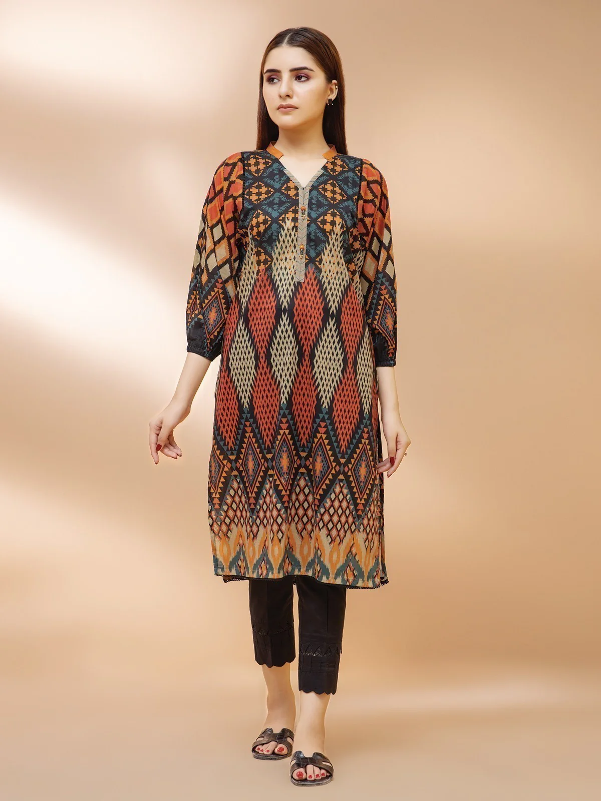 Unstitched Printed Cambric Shirt - EWU21A7-21304