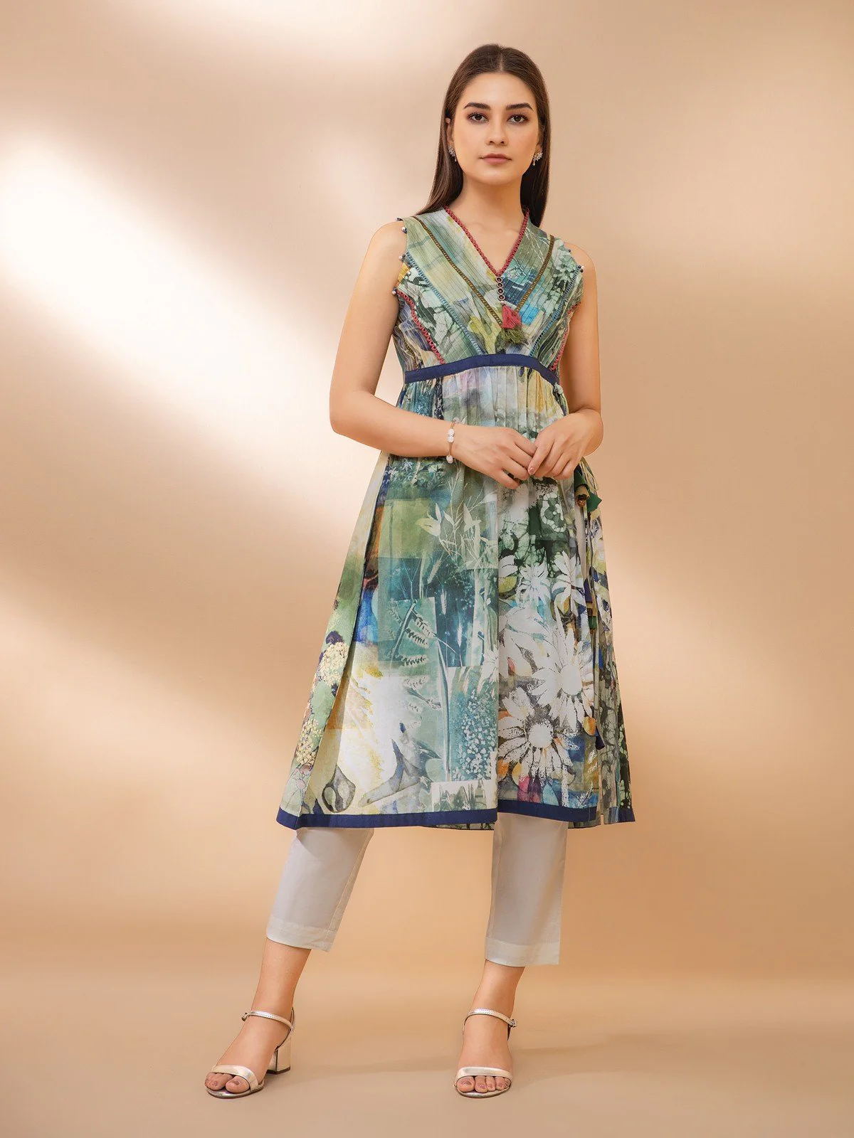 Unstitched Printed Cambric Shirt - EWU21A7-21307