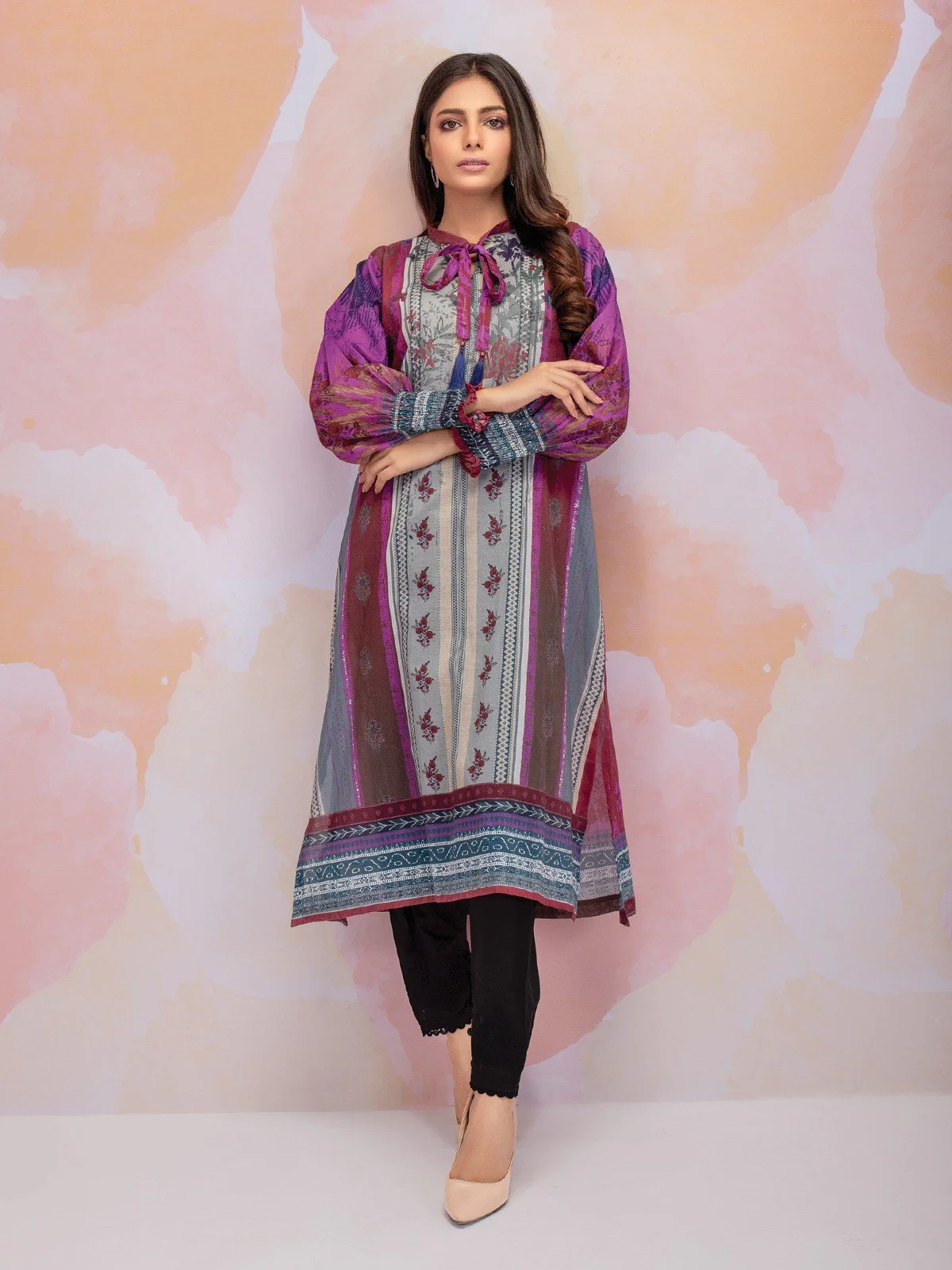 Unstitched Printed Cambric Shirt - EWU21A7-21313