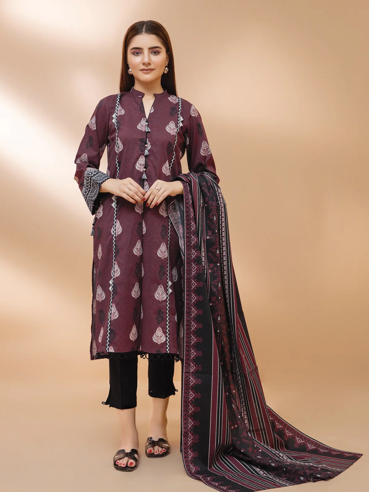 Unstitched Printed Khaddar Suit - EWU21A9-21472