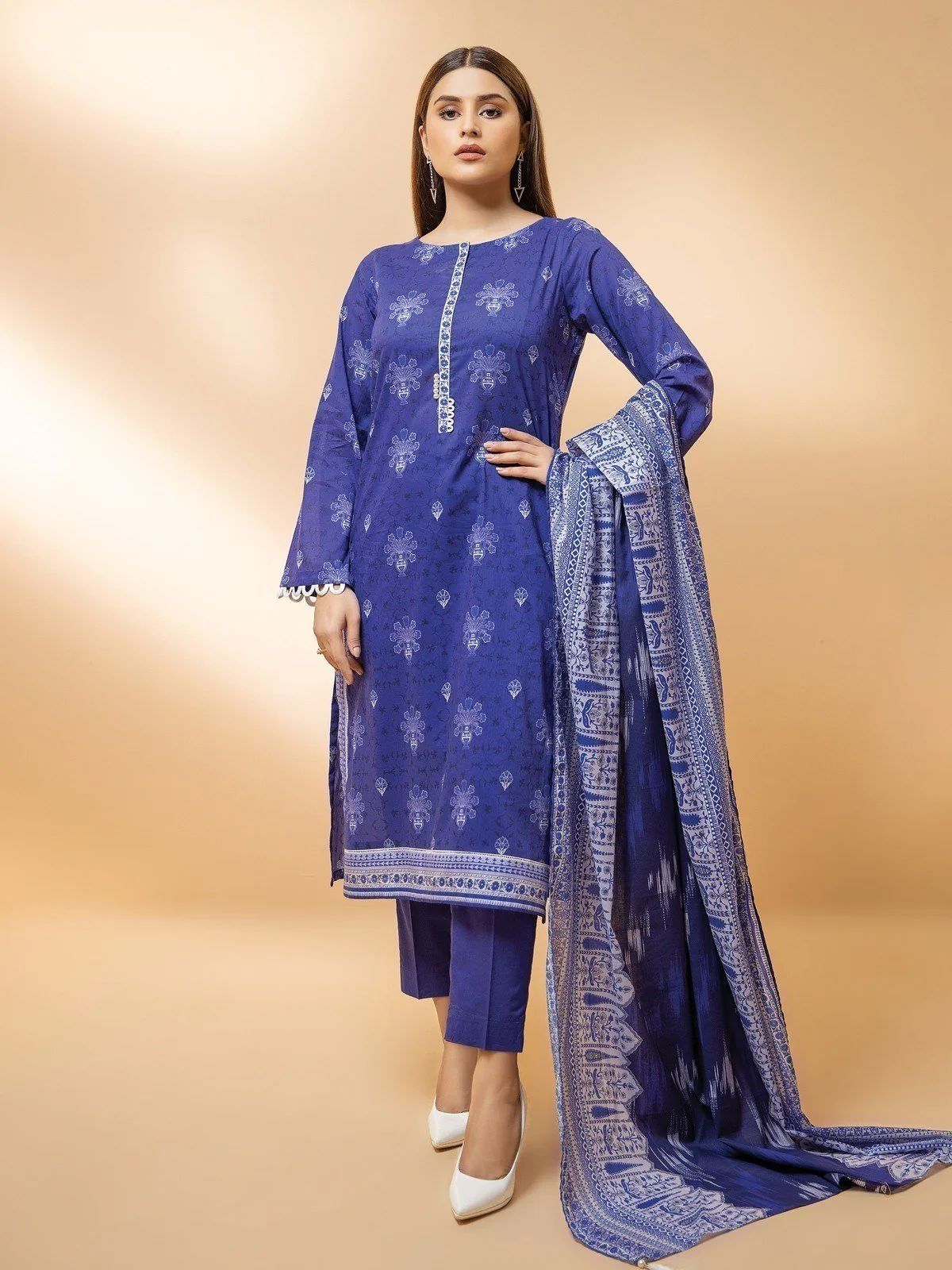 Unstitched Printed Khaddar Suit - EWU21A9-21473