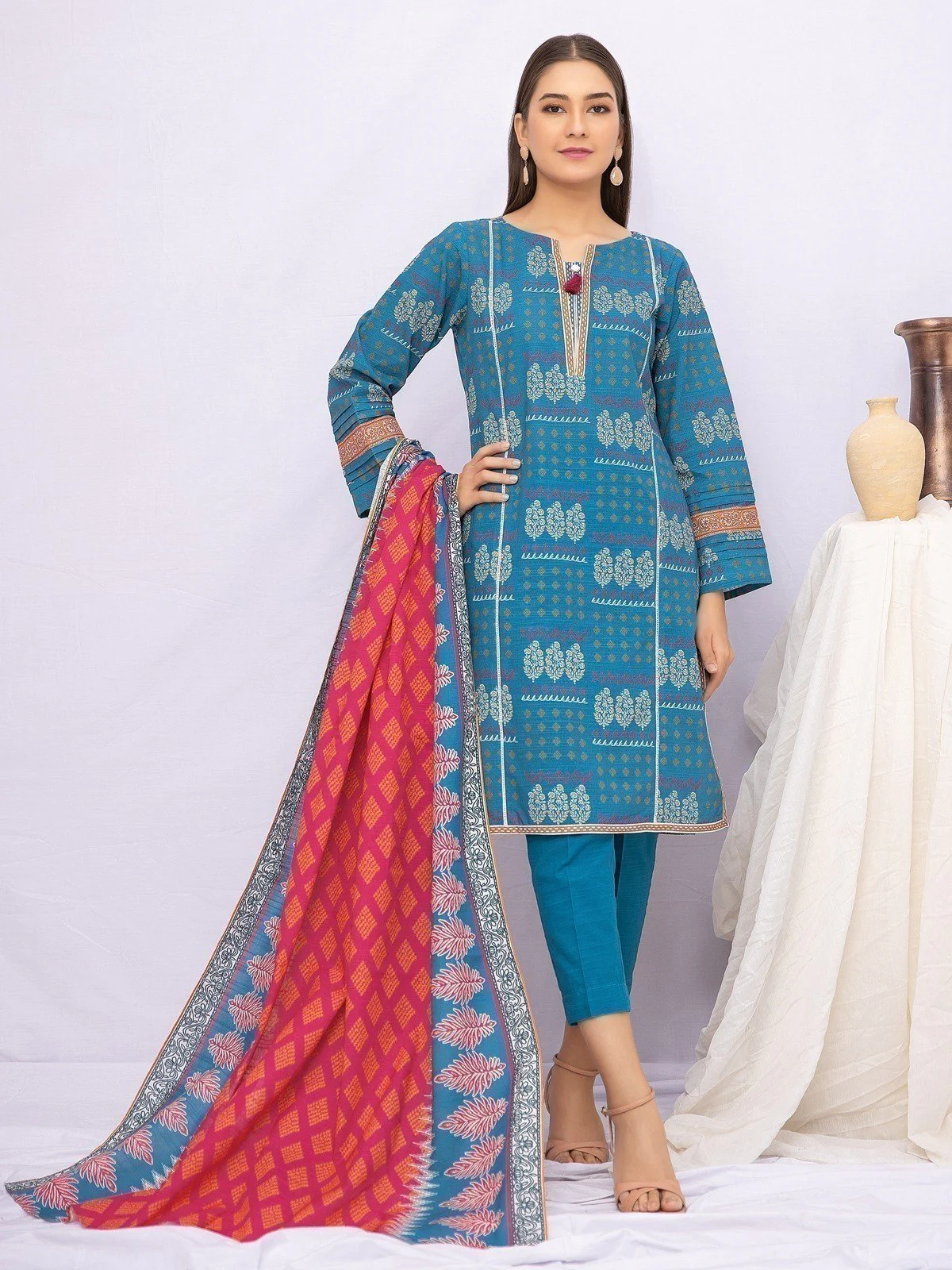 Unstitched Printed Khaddar Suit - EWU21A9-21481