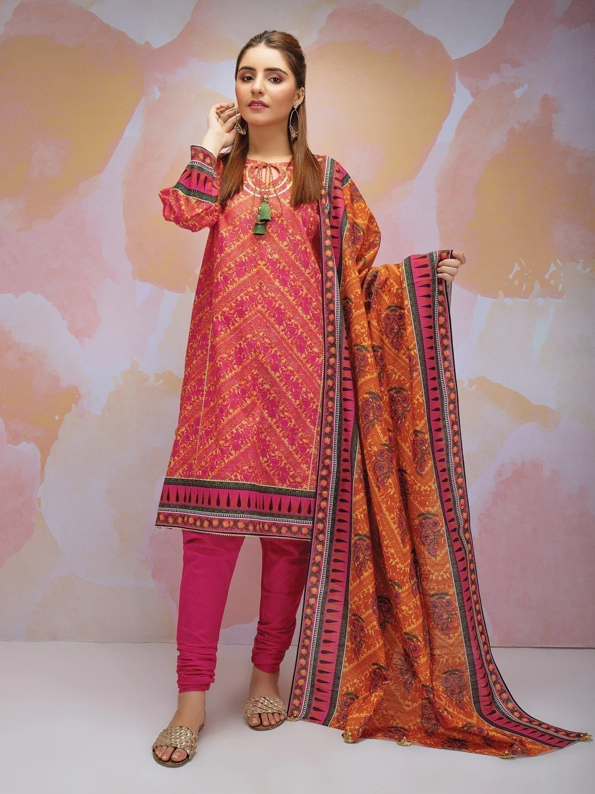 Unstitched Printed Khaddar Suit - EWU21A9-21486