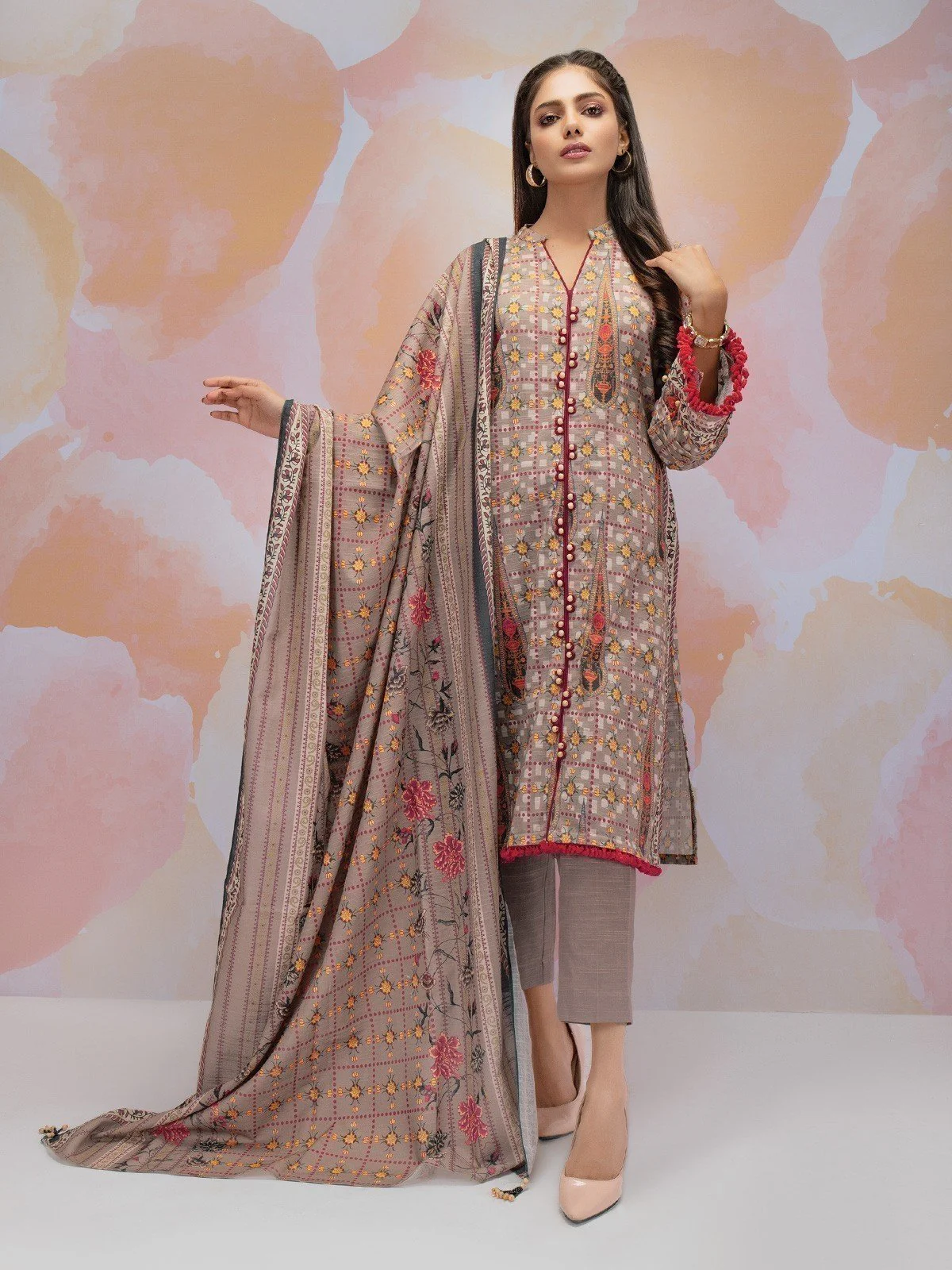 Unstitched Printed Khaddar Suit - EWU21A9-21490