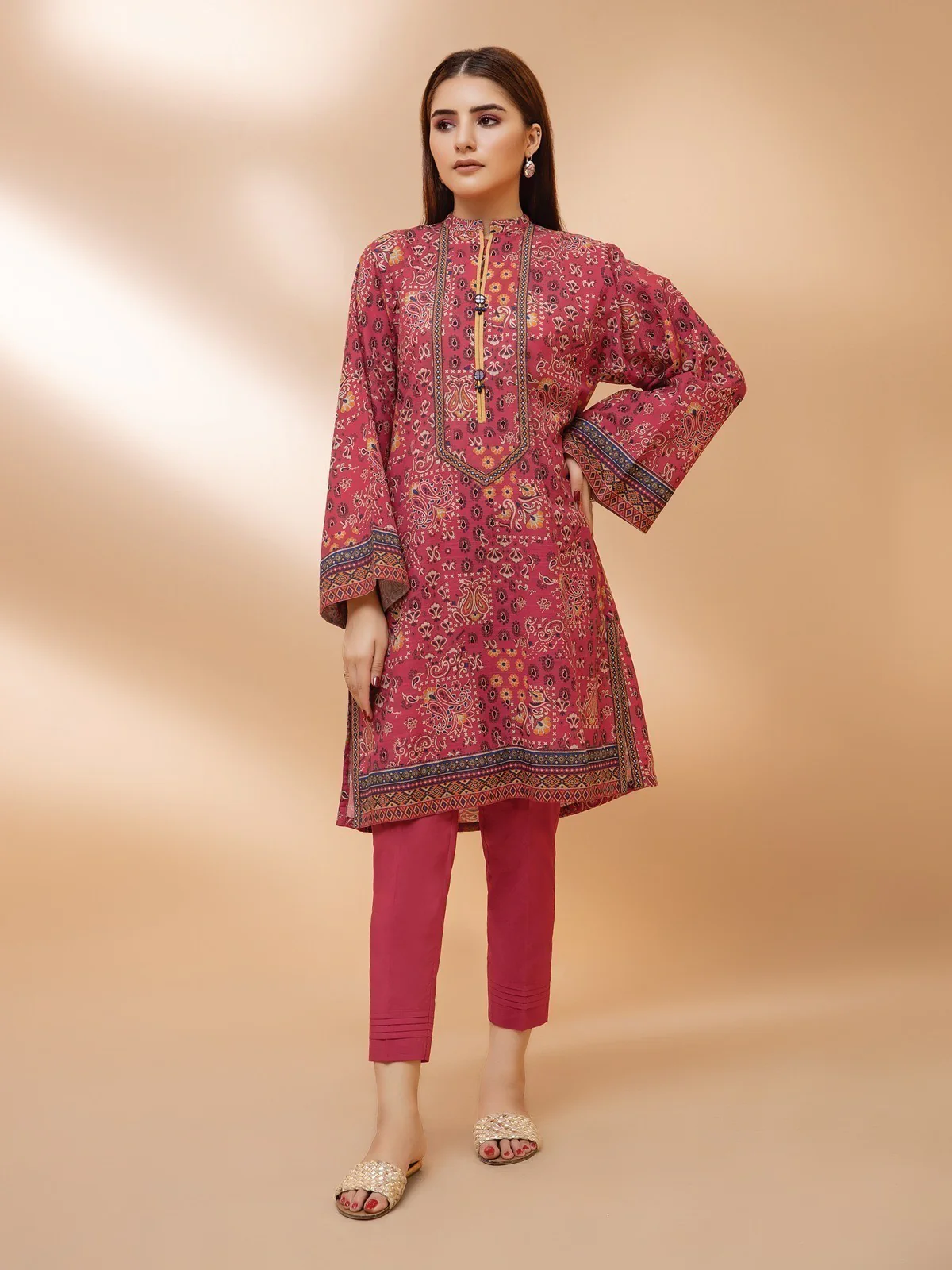 Unstitched Printed Khaddar Shirt - EWU21A9-21566