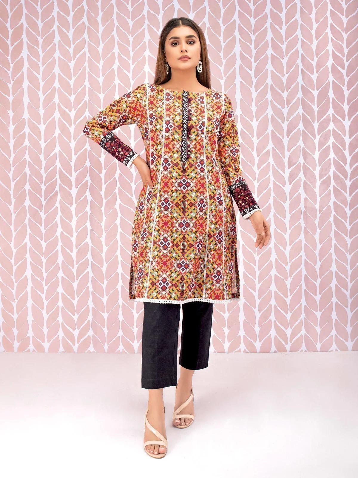 Unstitched Printed Khaddar Shirt - EWU21A9-21569