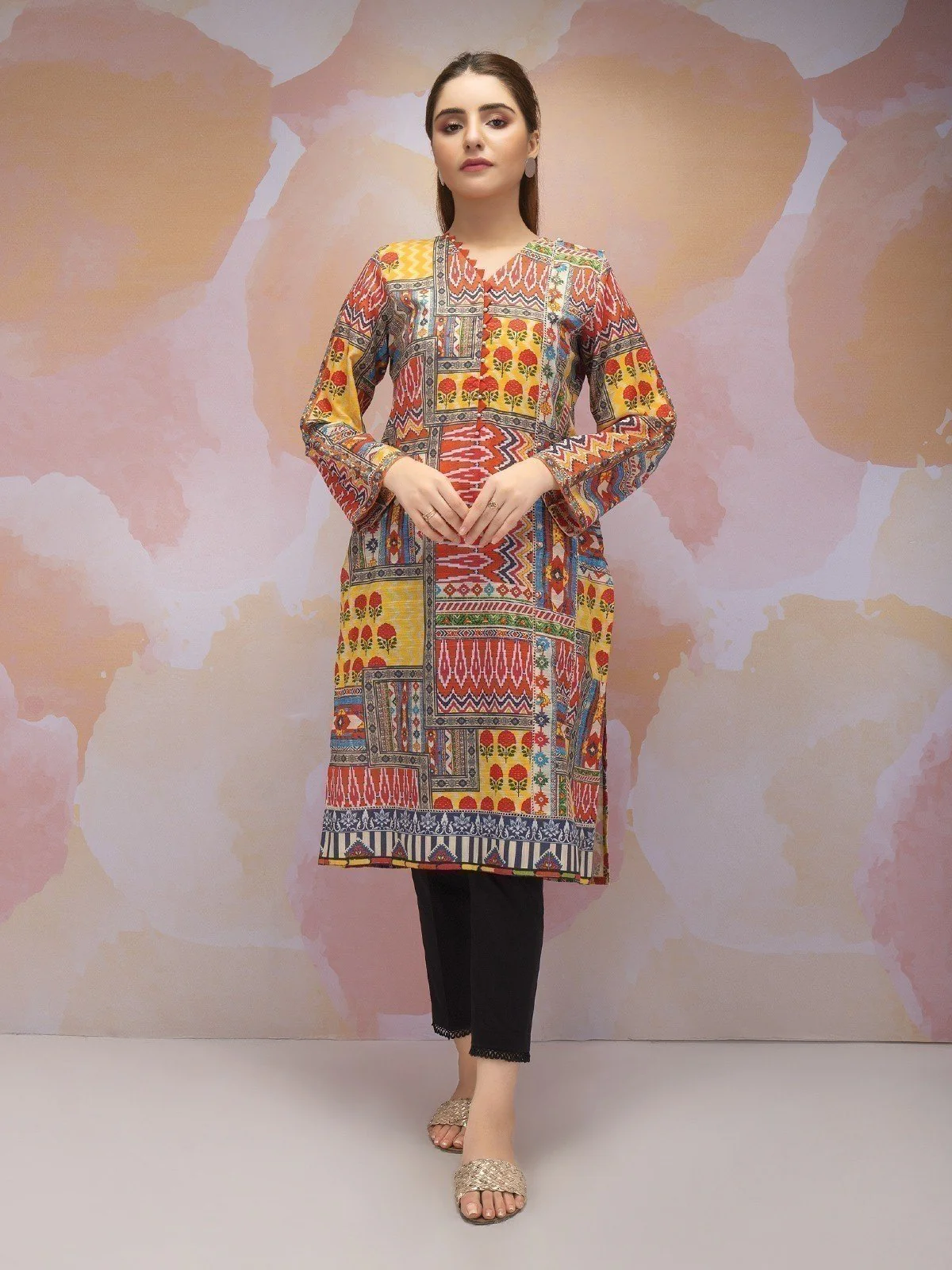 Unstitched Printed Khaddar Shirt - EWU21A9-21577
