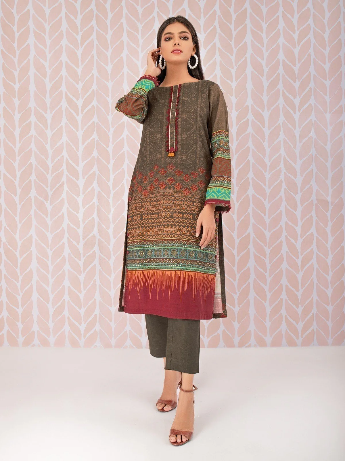 Unstitched Printed Khaddar Shirt - EWU21A9-21587