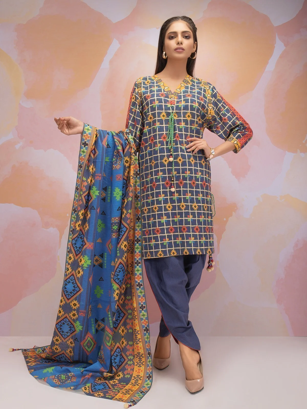 Unstitched Printed Khaddar Suit - EWU21A9-21595