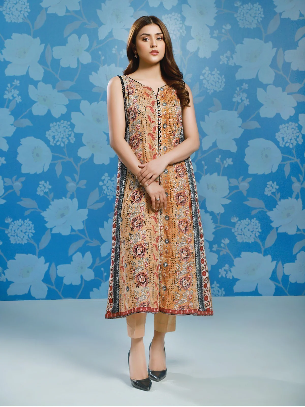 Unstitched Printed Khaddar Shirt Trouser - EWU21A9-21608