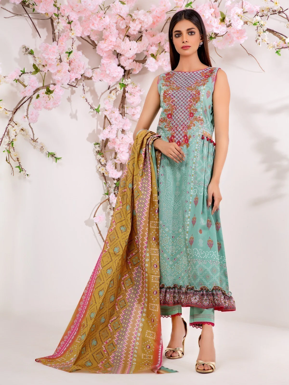 Unstitched Embroidered Lawn Suit - EWU21V2-20405