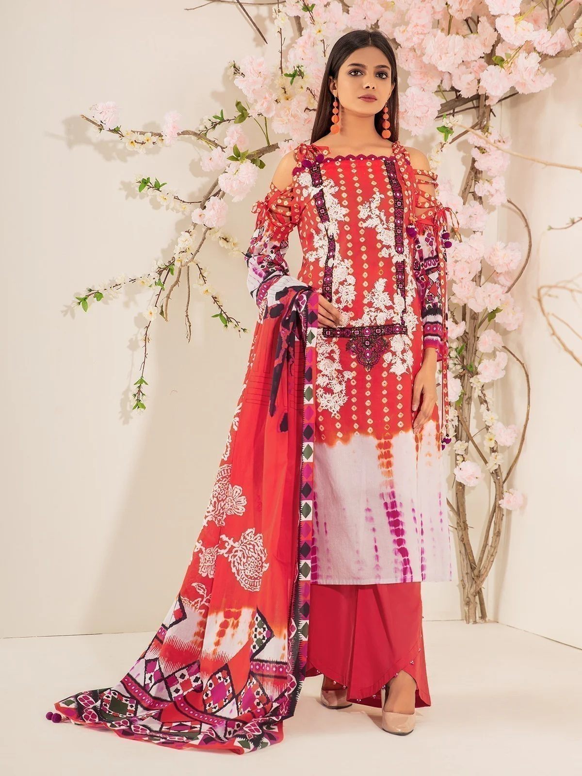 Unstitched Embroidered Lawn Suit - EWU21V2-20435