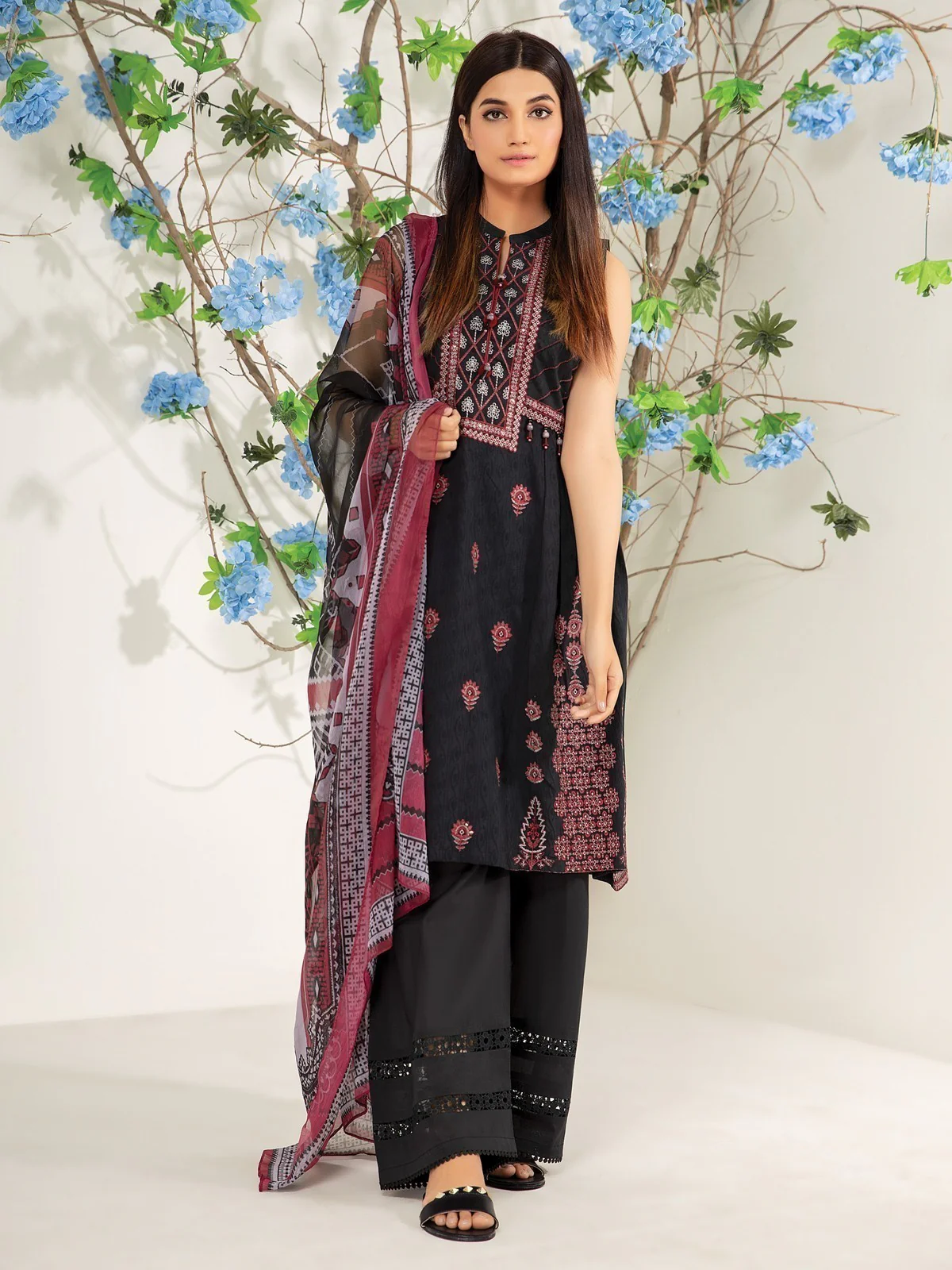Unstitched Embroidered Jacquard Suit - EWU21V2-20850