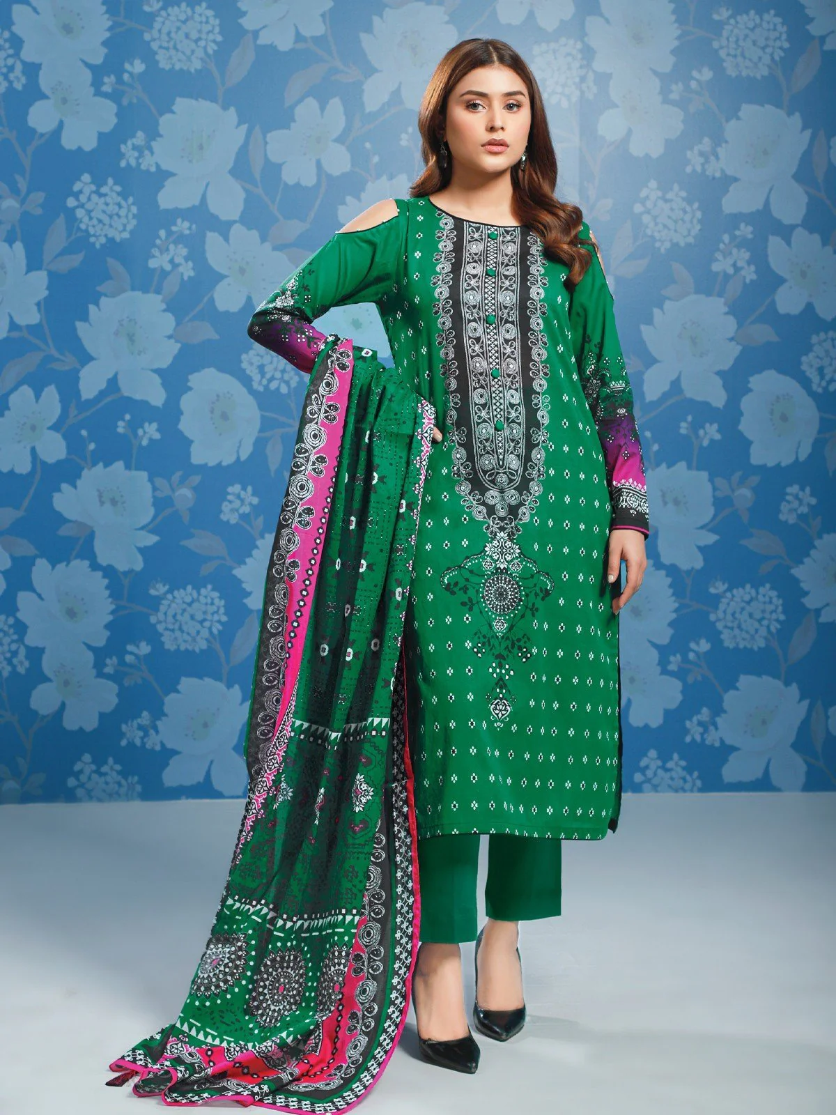 Unstitched Printed Lawn Suit - EWU22A1-20767
