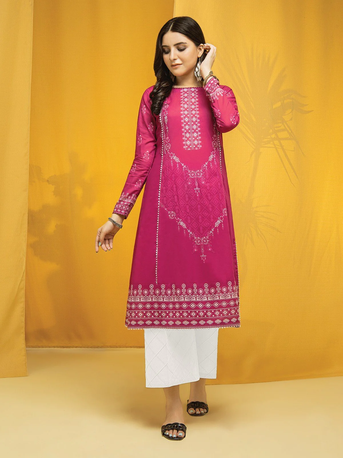 Unstitched Printed Lawn Shirt Trouser - EWU22A1-23342