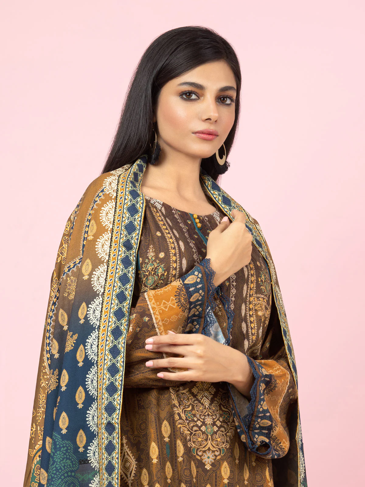 Unstitched Printed Viscose Shirt - EWU22A4-24001S - Image 4