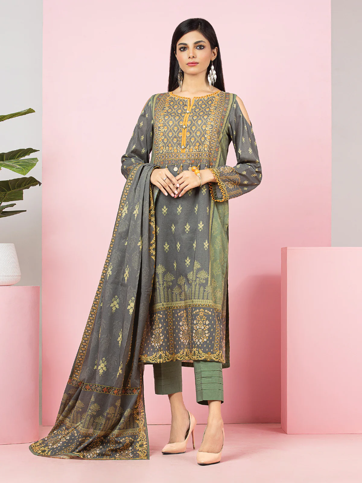 Unstitched Printed Viscose Suit - EWU22A4-24009