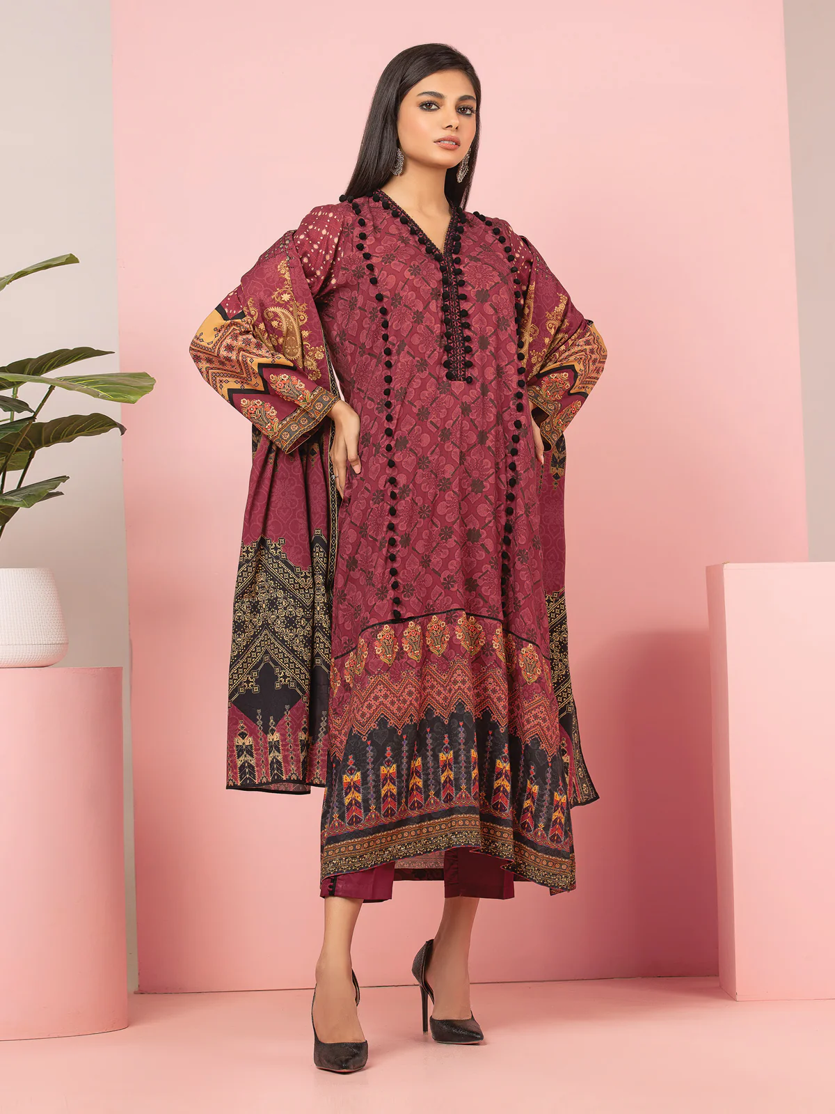 Unstitched Printed Viscose Suit - EWU22A4-24016
