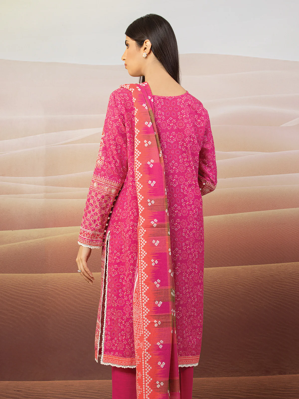 Unstitched Embroidered Cotail Viscose Suit - EWU22V8-25001 - Image 4