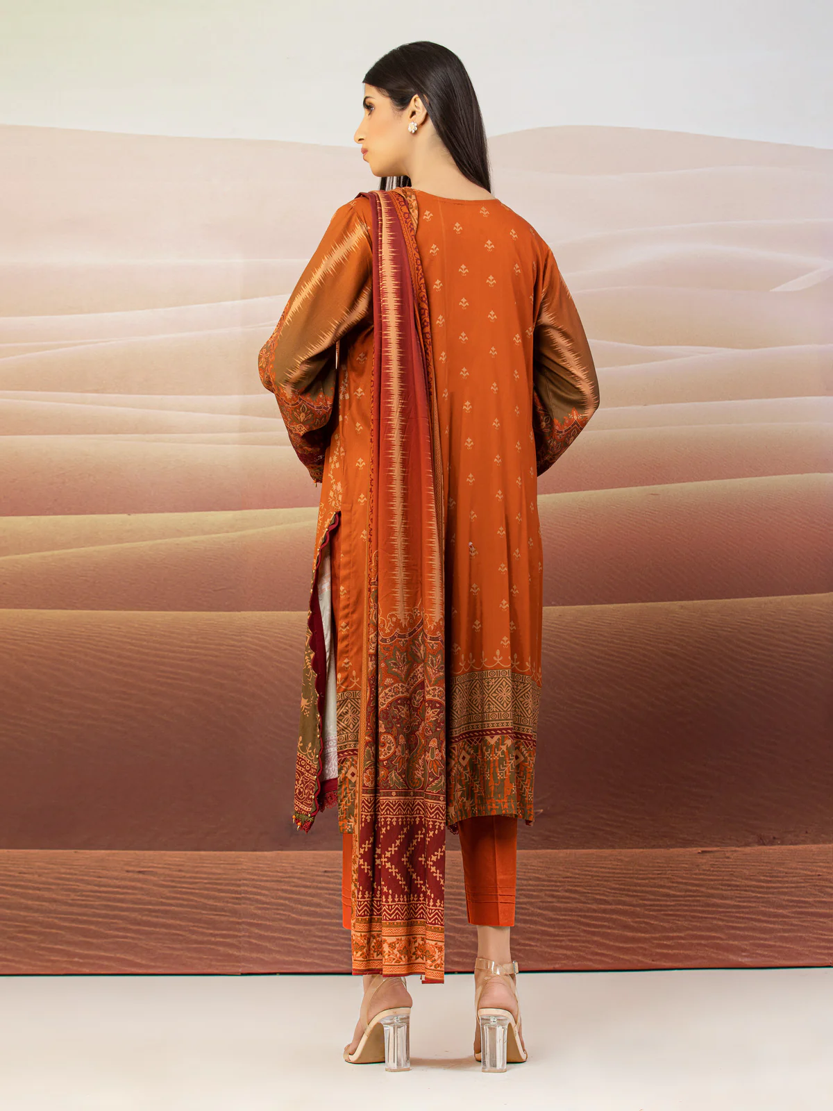 Unstitched Embroidered Cotail Viscose Suit - EWU22V8-25003 - Image 6