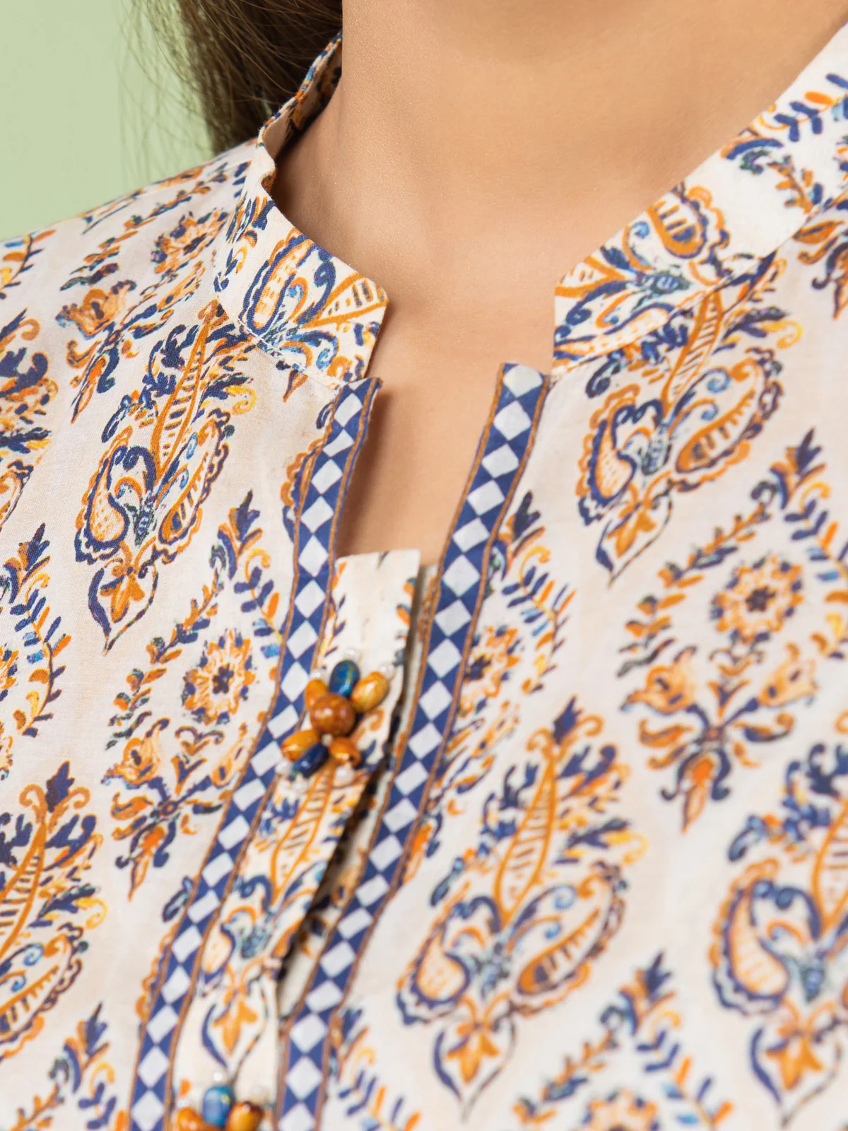 Unstitched Printed Lawn Suit - EWU23A1-26035 - Image 4