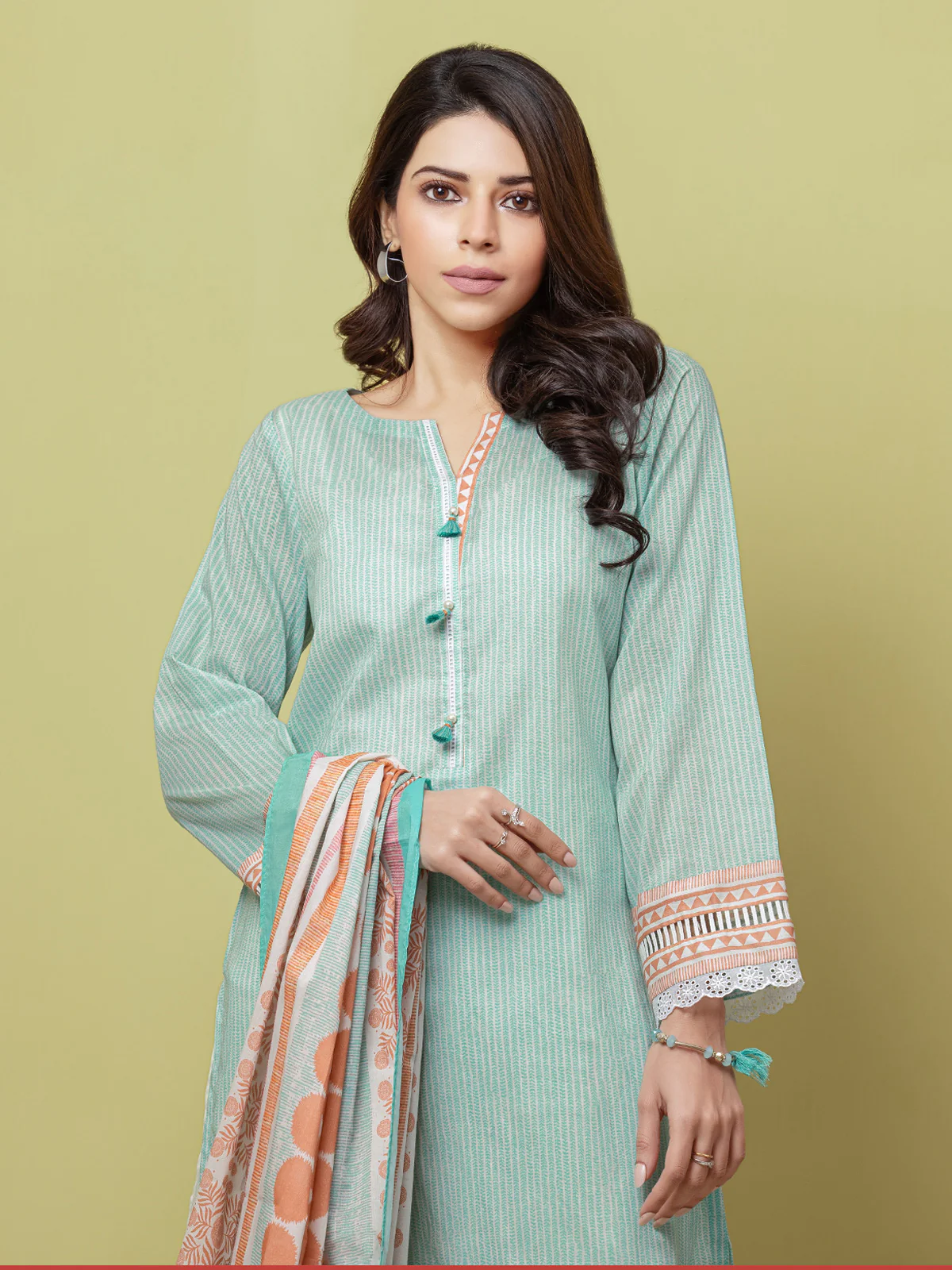 Unstitched Printed Lawn Suit - EWU23A1-26072 - Image 2