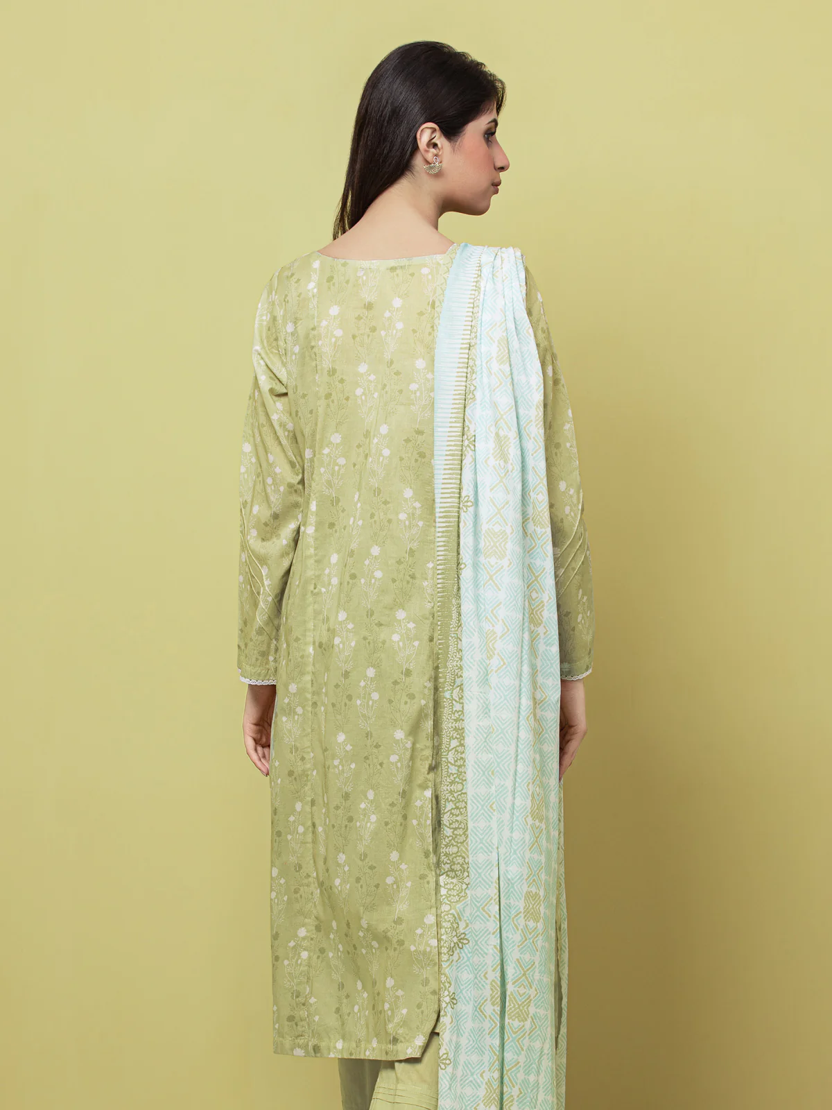 Unstitched Printed Lawn Suit - EWU23A1-26241 - Image 7