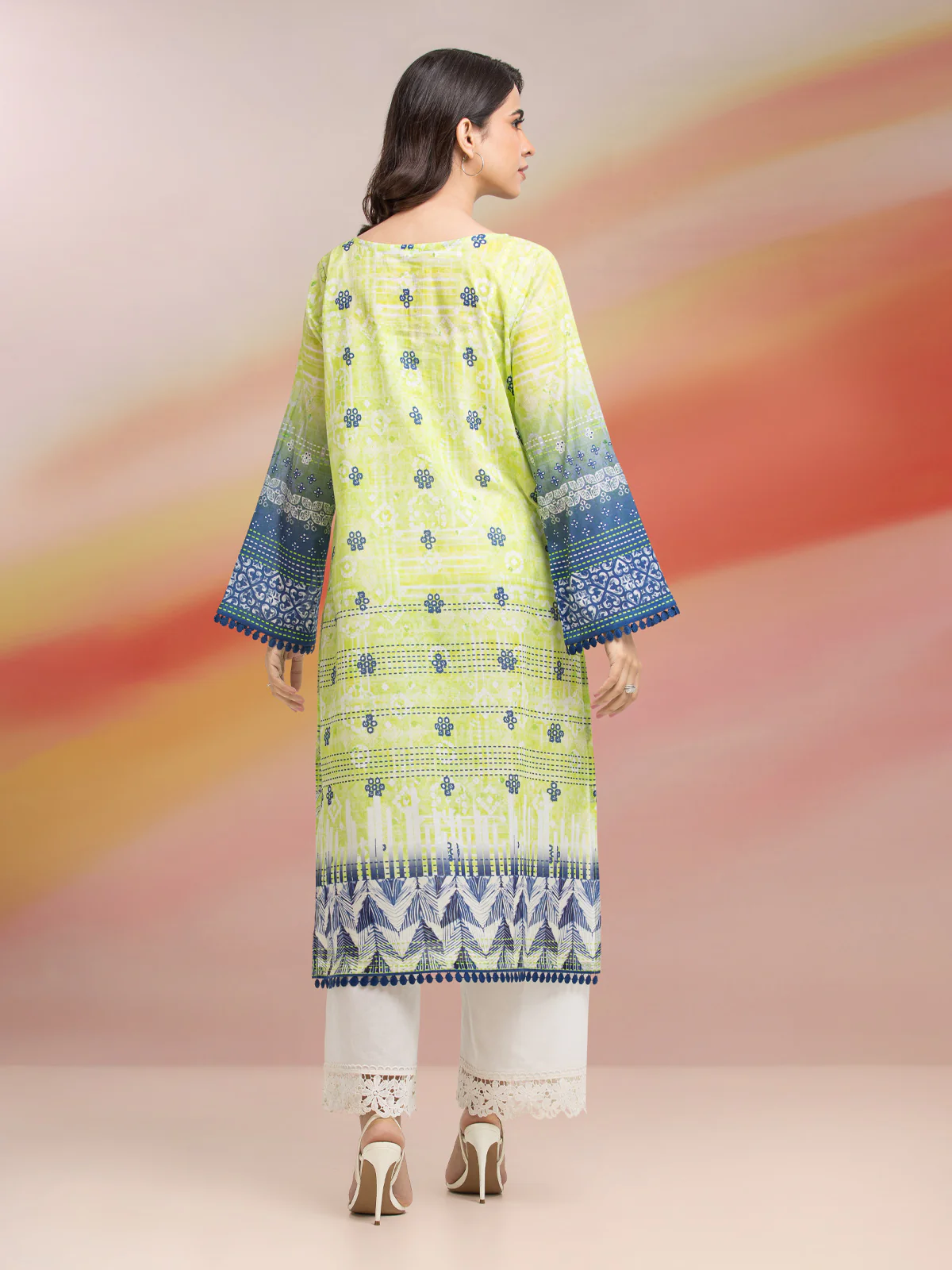 Unstitched Printed Lawn Shirt - EWU23A1-28000S - Image 4