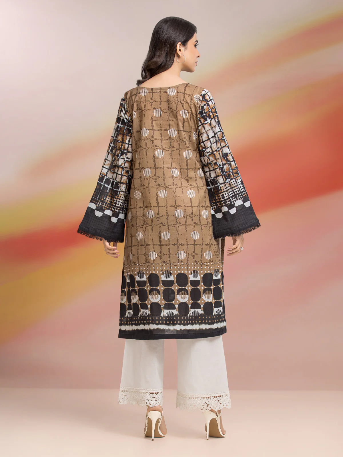 Unstitched Printed Lawn Shirt - EWU23A1-28001S - Image 5