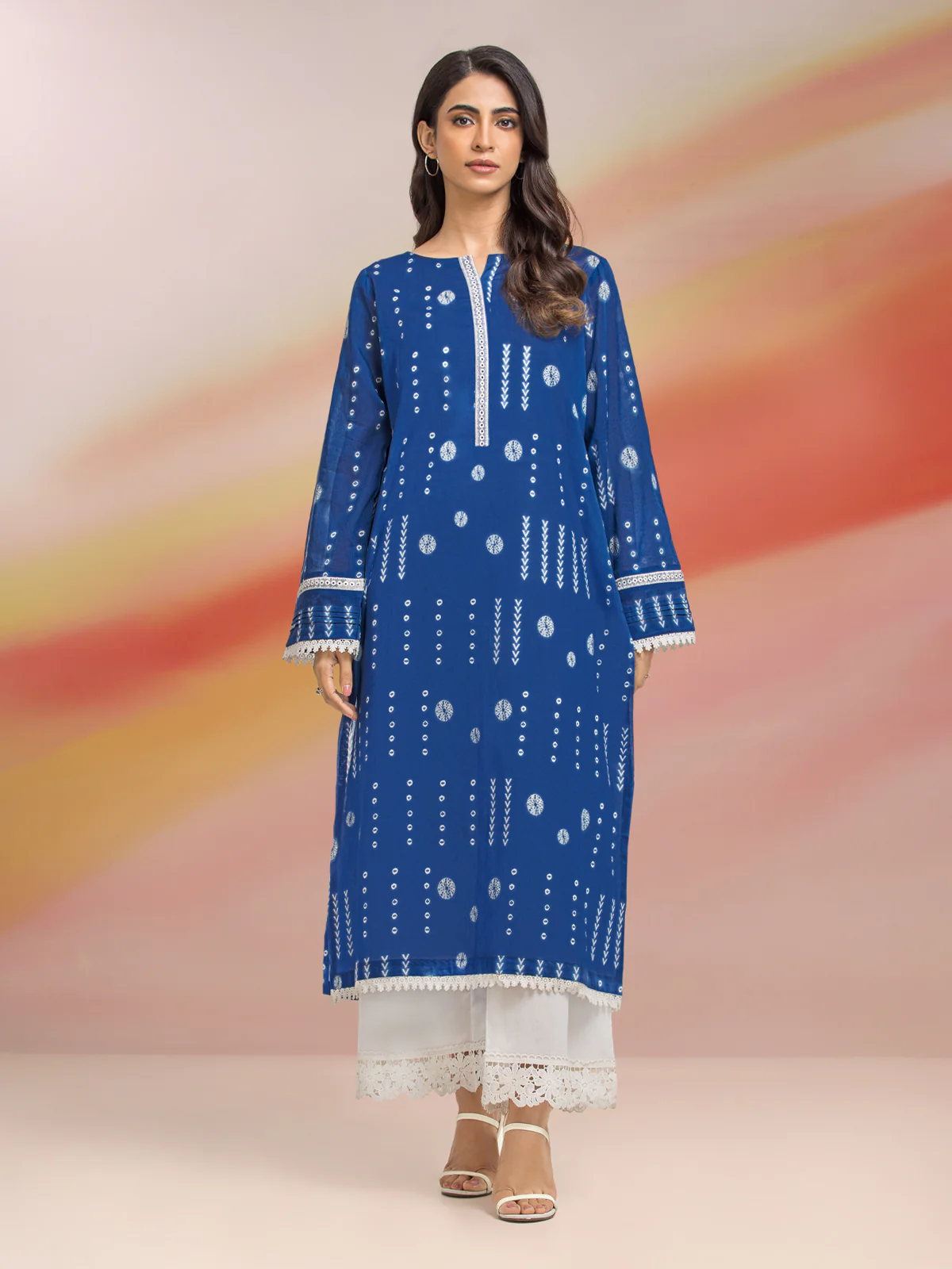 Unstitched Printed Lawn Shirt - EWU23A1-28002S - Image 4
