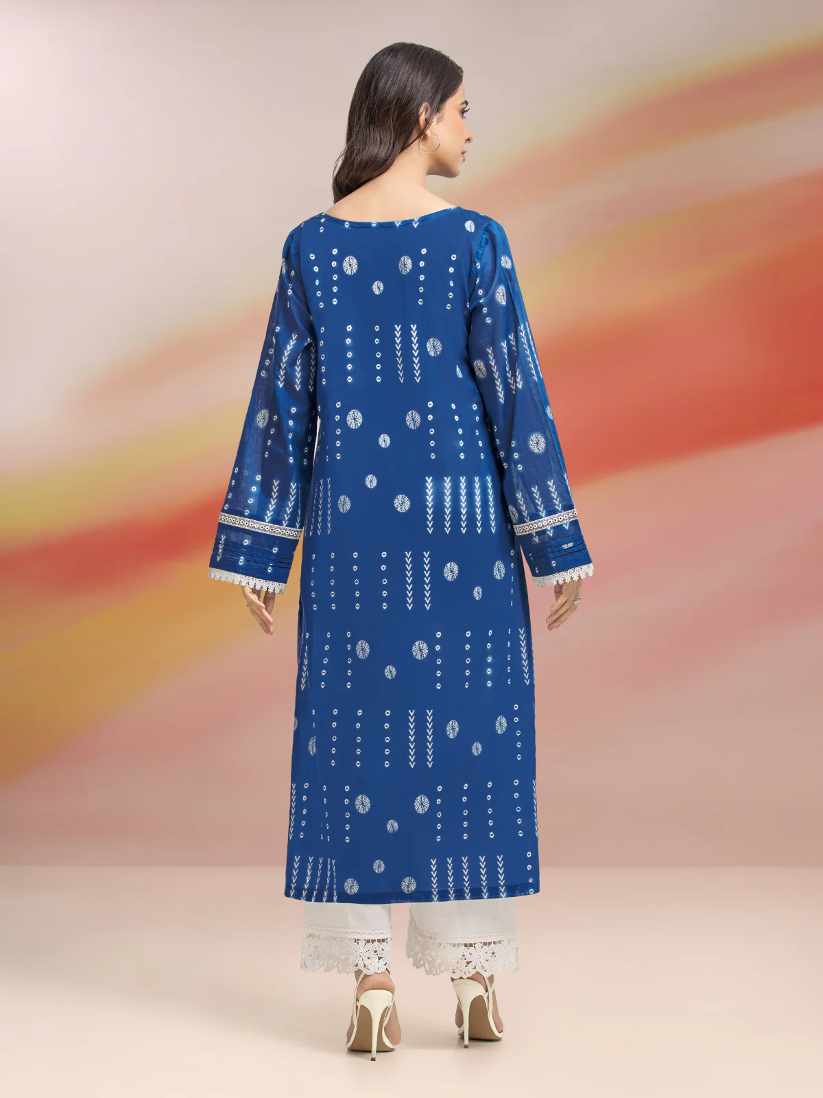 Unstitched Printed Lawn Shirt - EWU23A1-28002S - Image 5