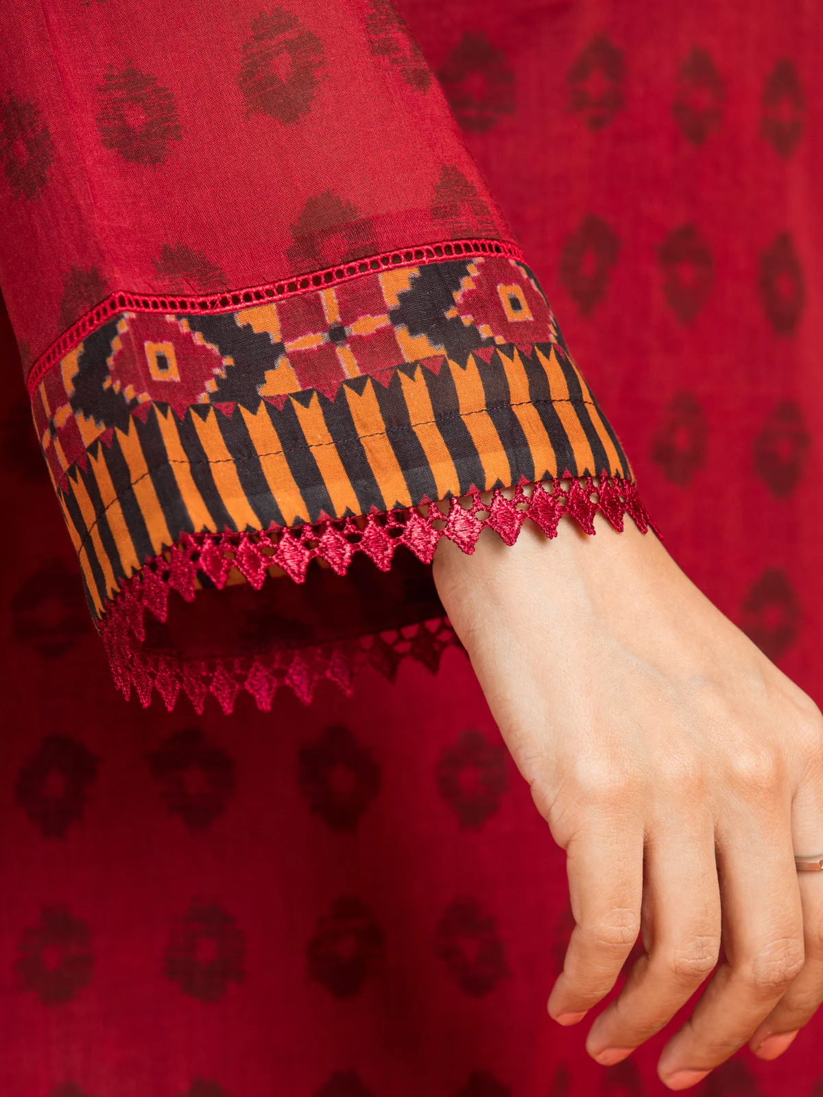 Unstitched Printed Khaddar Shirt Trouser - EWU23A3-26405ST - Image 3