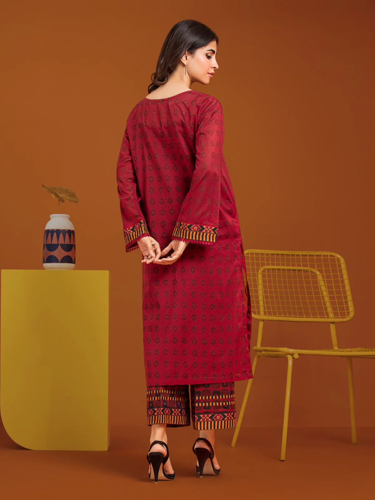 Unstitched Printed Khaddar Shirt Trouser - EWU23A3-26405ST - Image 4