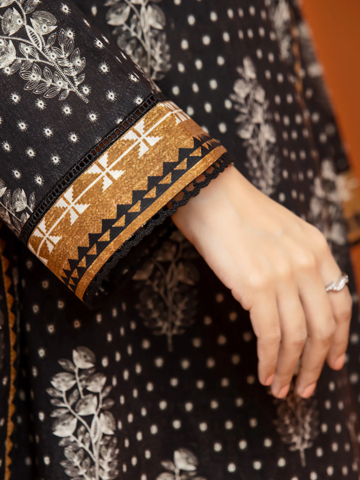 Unstitched Printed Khaddar Shirt Trouser - EWU23A3-27250ST - Image 6