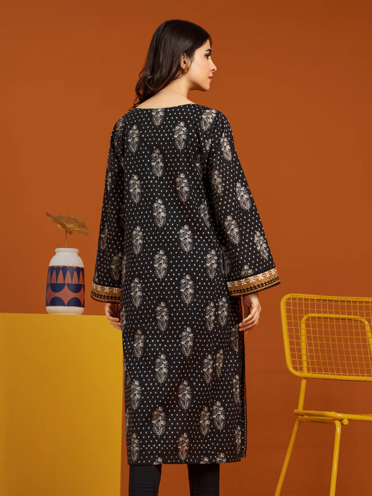 Unstitched Printed Khaddar Shirt Trouser - EWU23A3-27250ST - Image 7