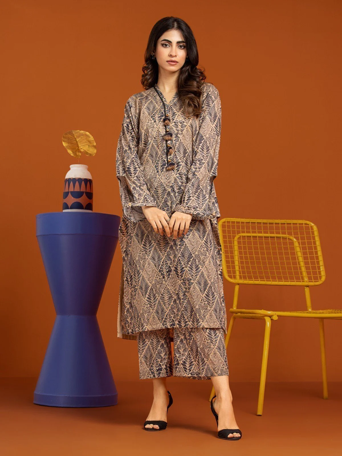 Unstitched Printed Khaddar Shirt Trouser - EWU23A3-27266ST