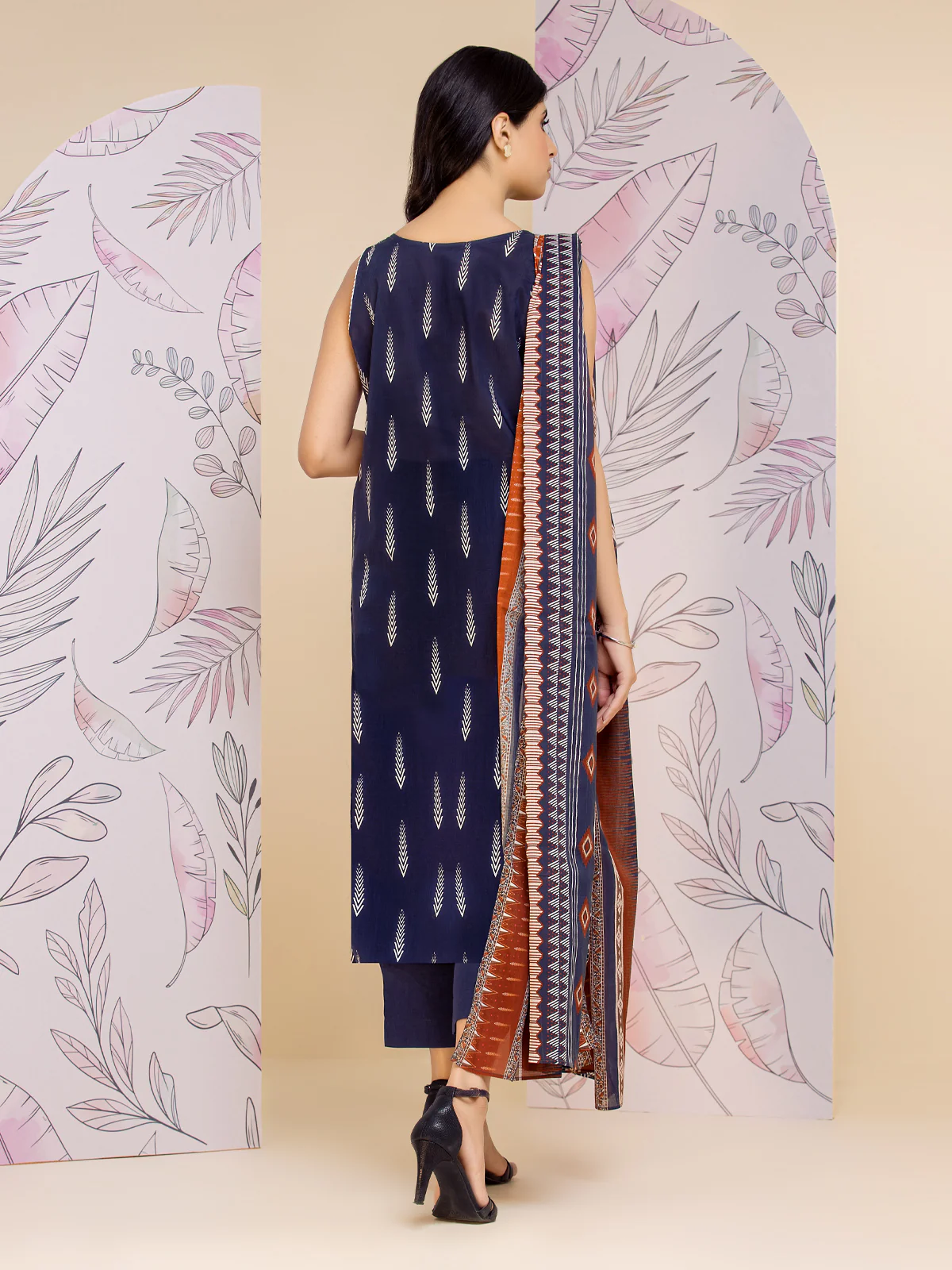 Unstitched Printed Lawn Suit - EWU24A1-26055-3P - Image 5