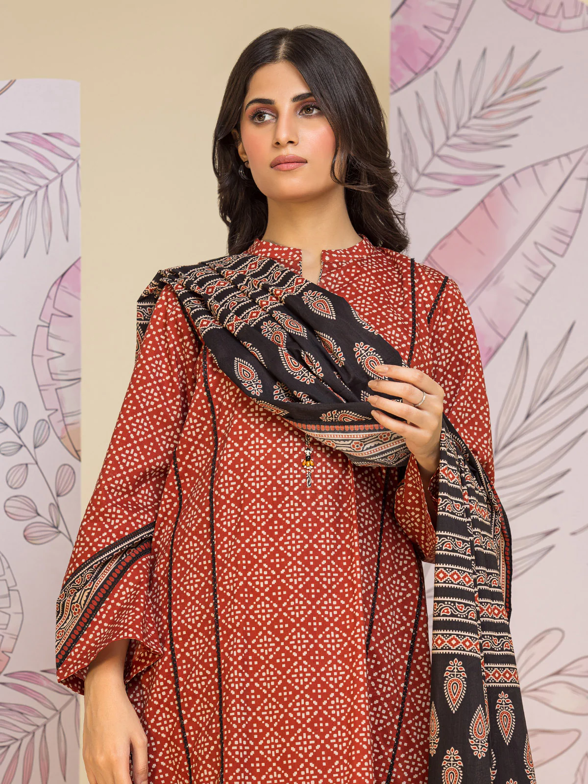 Unstitched Printed Lawn Suit - EWU24A1-26249-3P - Image 2