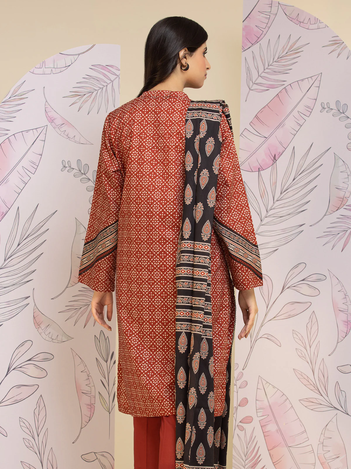 Unstitched Printed Lawn Suit - EWU24A1-26249-3P - Image 7