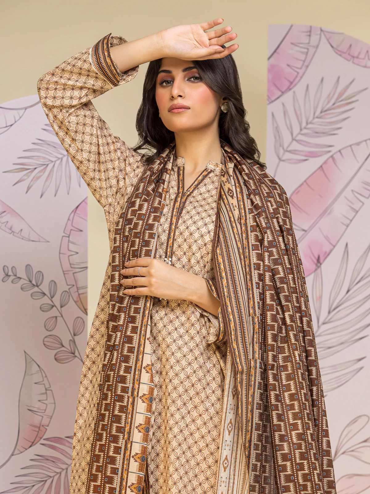 Unstitched Printed Lawn Suit - EWU24A1-26425-3P - Image 2