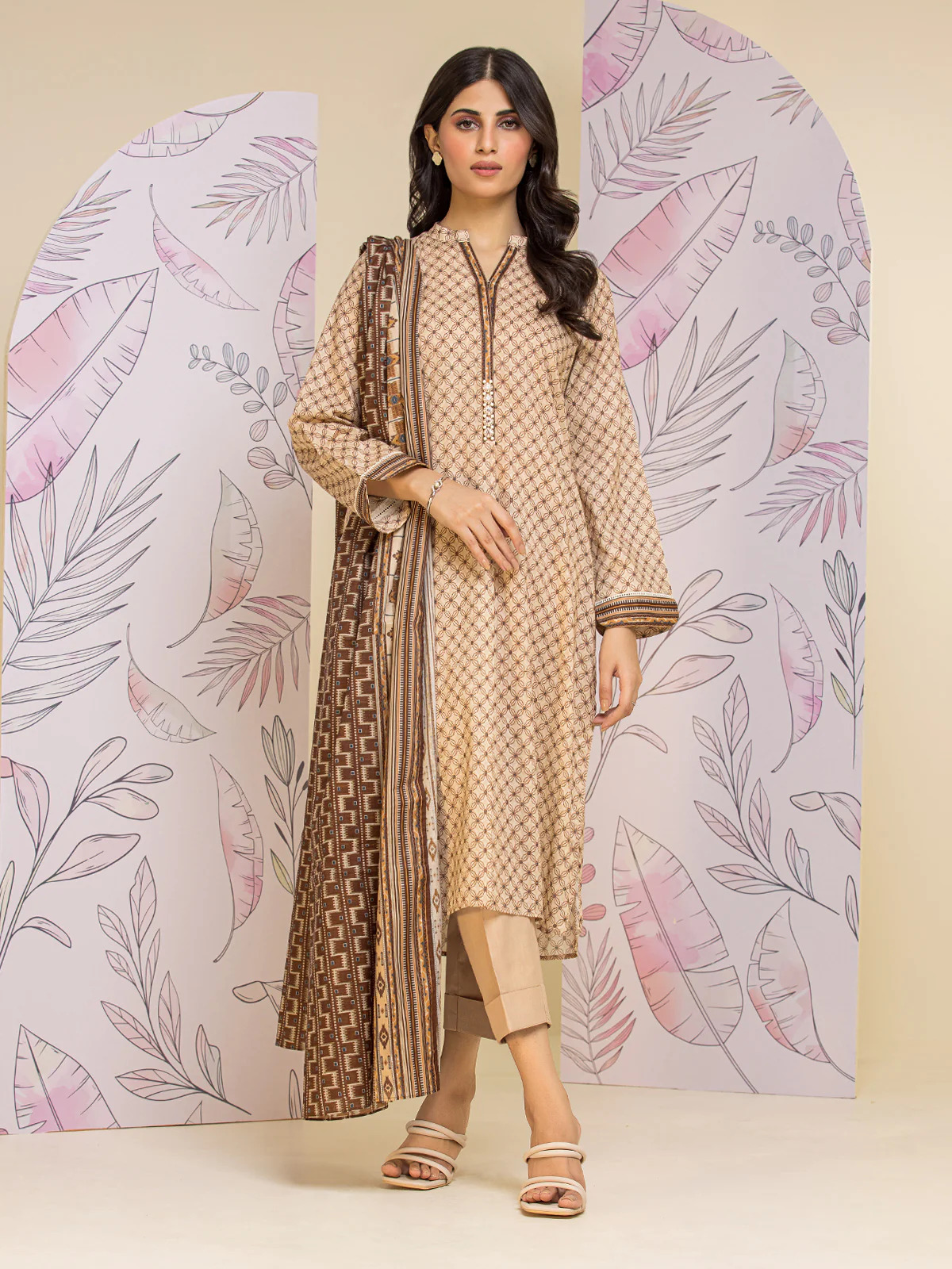 Unstitched Printed Lawn Suit - EWU24A1-26425-3P - Image 6