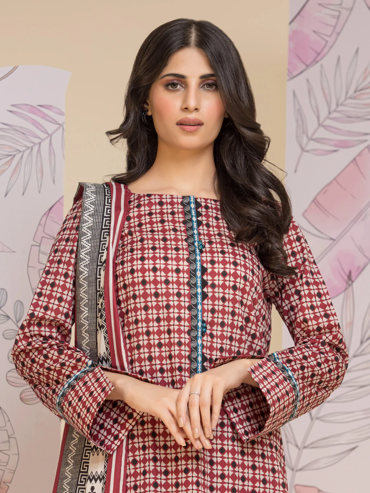 Unstitched Printed Lawn Suit - EWU24A1-26426-3P - Image 4