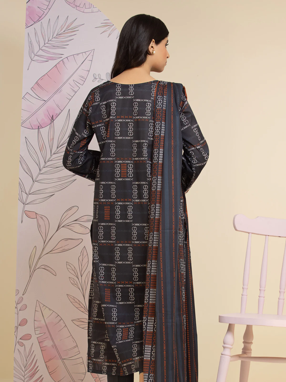 Unstitched Printed Lawn Suit - EWU24A1-26447-3P - Image 5